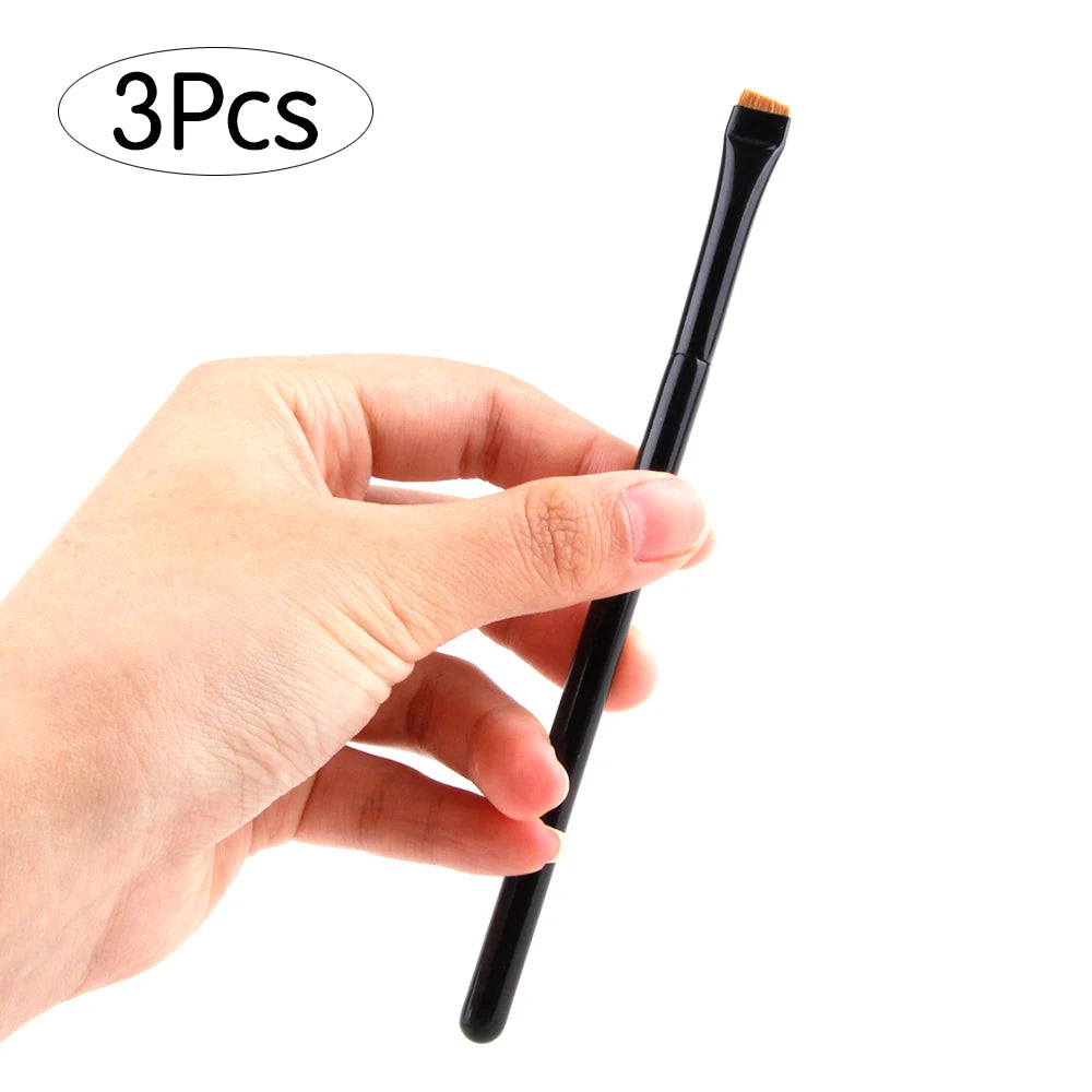 3Pcs Professional Makeup Brushes Thin Angled Flat Eyeliner Lip Eyebrow Brush Application Cosmetics Make up Accessories