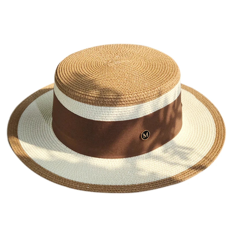 2022 Women'S Summer Bucket Folding Fashion Fedora Straw Hat Panamas UV Protection Sun Visor Seaside Beach Hat Tide Summer Hats