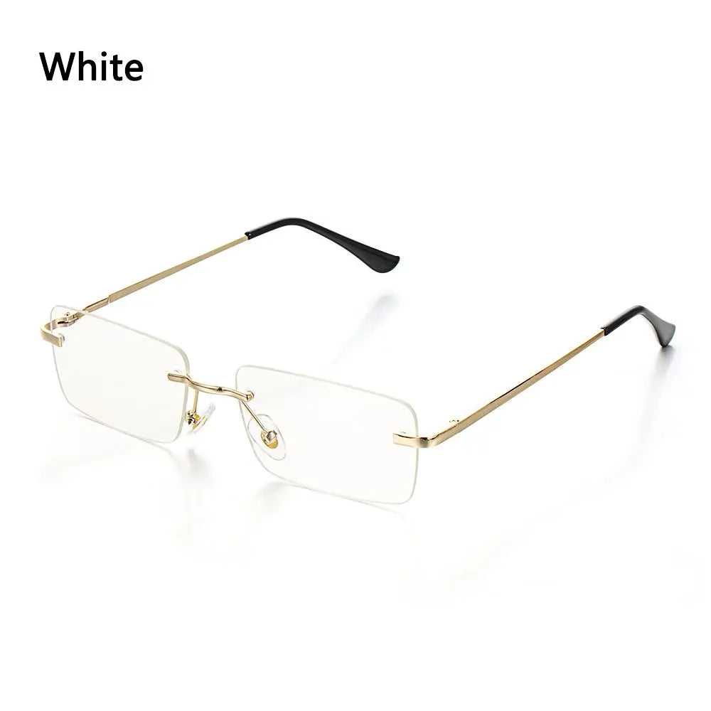 1Pc Women Vintage Sunglasses Luxury Design Rectangle Rimless Sun Glasses Retro UV400 Gradient Glasses Fashion Unisex Eyeglasses