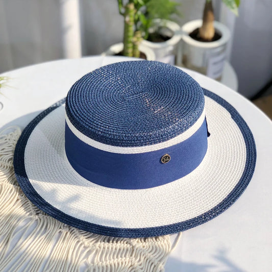 2022 Women'S Summer Bucket Folding Fashion Fedora Straw Hat Panamas UV Protection Sun Visor Seaside Beach Hat Tide Summer Hats