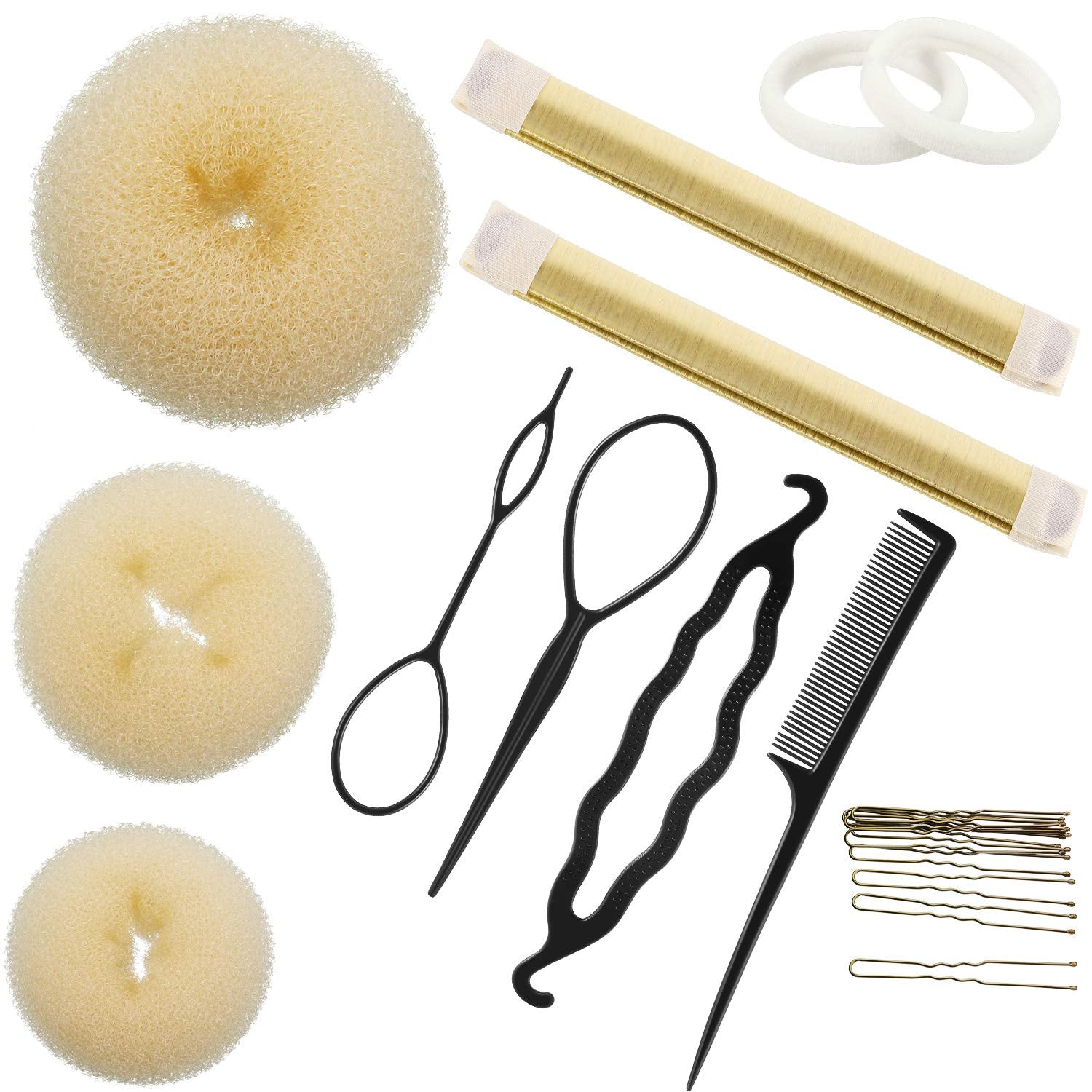 Kit De Accesorios Para El Cabello De Mujer Bricolaje Herramienta Peinado Cola