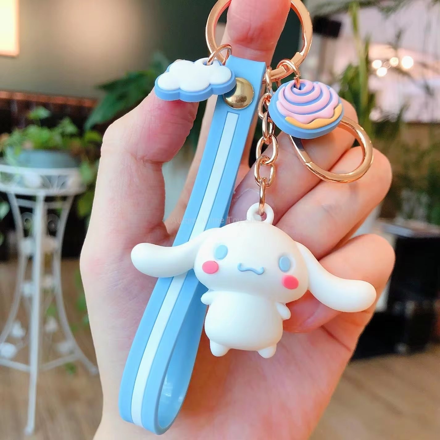 Anime Kawaii Sanrio Hello Kitty Keychain Pendant Holder Key Chain Car Keyring Mobile Phone Bag Hanging Jewelry Kids Gifts