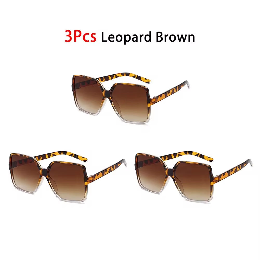 Oversized Square Sunglasses for Women and Men UV Protection Eyeglasses Retro Big Frame Sun Glasses Fashion Shades