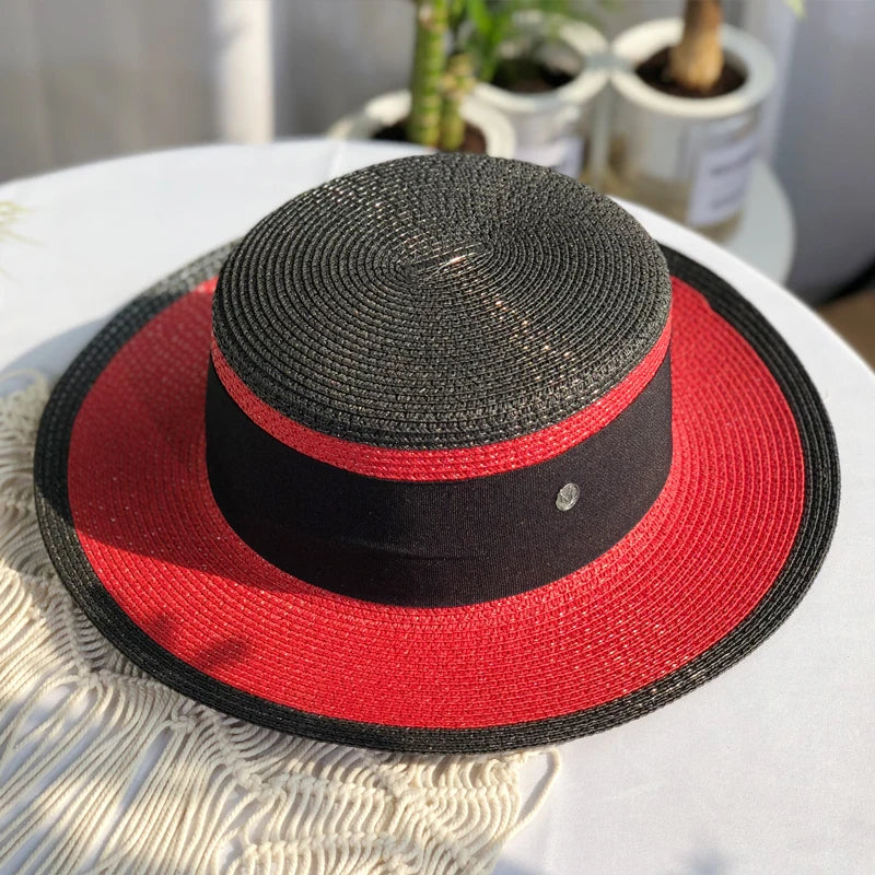 2022 Women'S Summer Bucket Folding Fashion Fedora Straw Hat Panamas UV Protection Sun Visor Seaside Beach Hat Tide Summer Hats