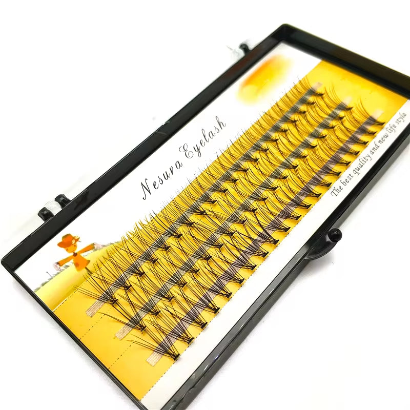 1 Box 60 Clusters 10/20D Extension Eyelashes, Individual Eyelashes, Natural Thick False Eyelashes, , Individual Eyelash Bunche