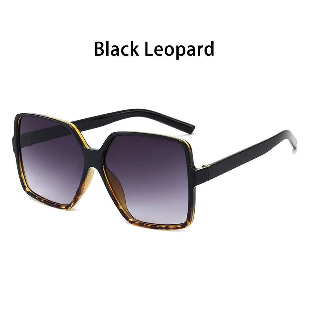 Classic Oversized Sunglasses Vintage Women Big Frame Square Sun Glasses UV400 Driver Goggles Lady Square Sunglasses