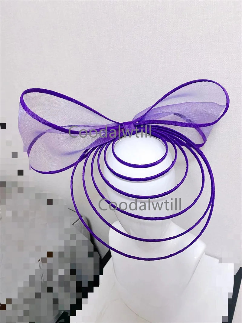 Elegant Fascinator for Women Wedding Hat Heaband Ladies Derby Race Luxury Designer Headwear with Bow Hair Accessories Hair Clips