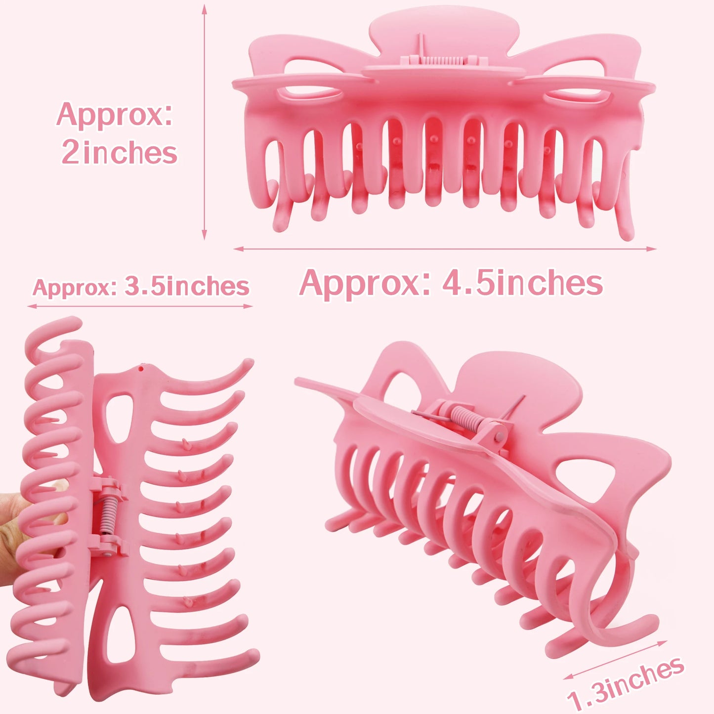 2/4PCS Hair Claw Clips 4 Inch Nonslip Large Crab Hairpins for Women Thin Hair Accessories Barrette Girls Gifts for Women