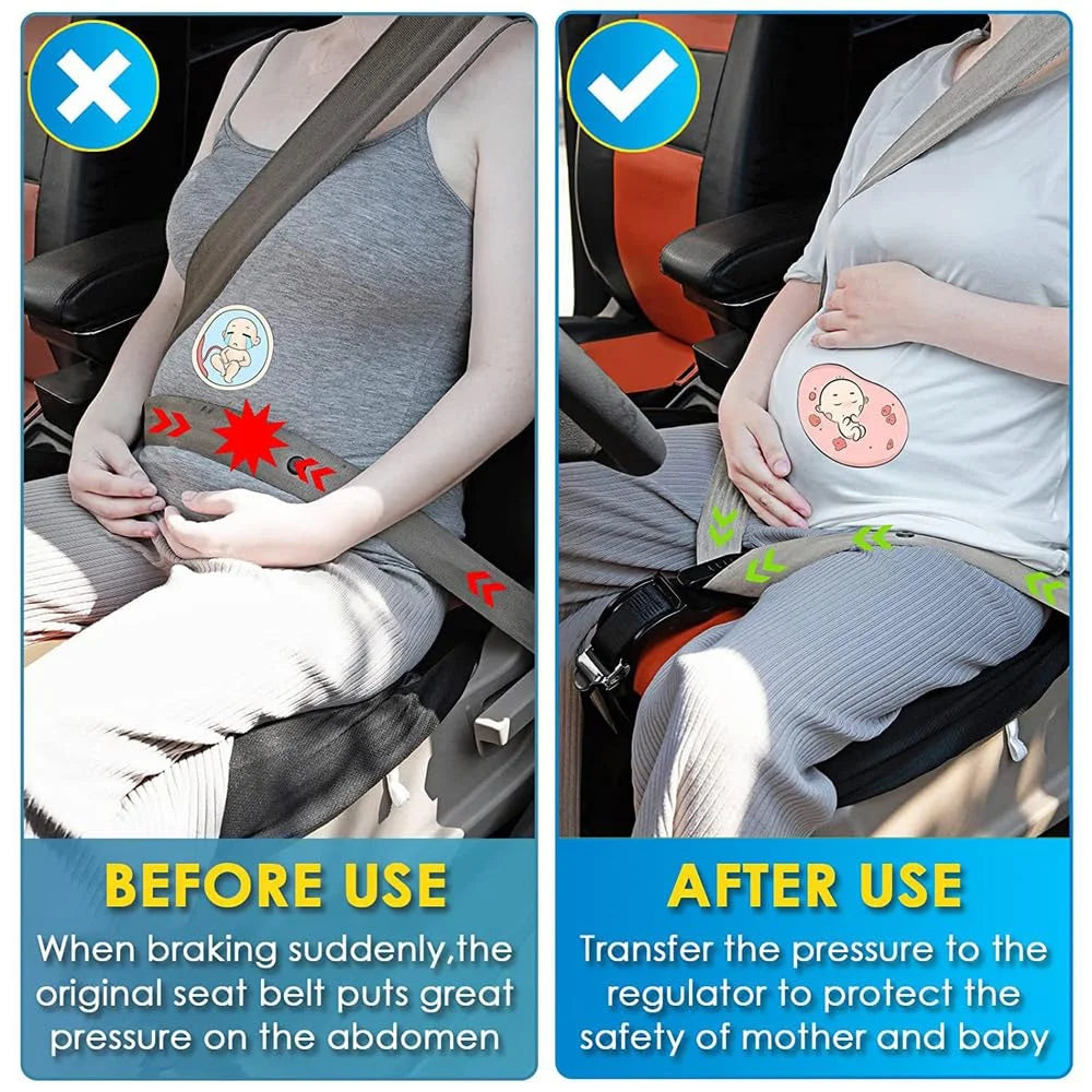 Pregnancy Seat Belt Adjuster ,Protect Unborn Baby,A Must Have for Expectant Mothers(Black)