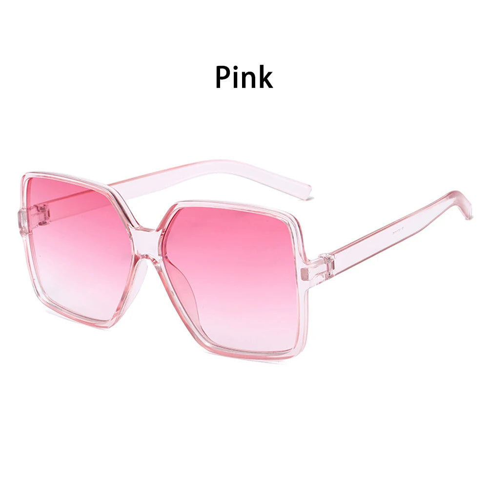 Classic Oversized Sunglasses Vintage Women Big Frame Square Sun Glasses UV400 Driver Goggles Lady Square Sunglasses