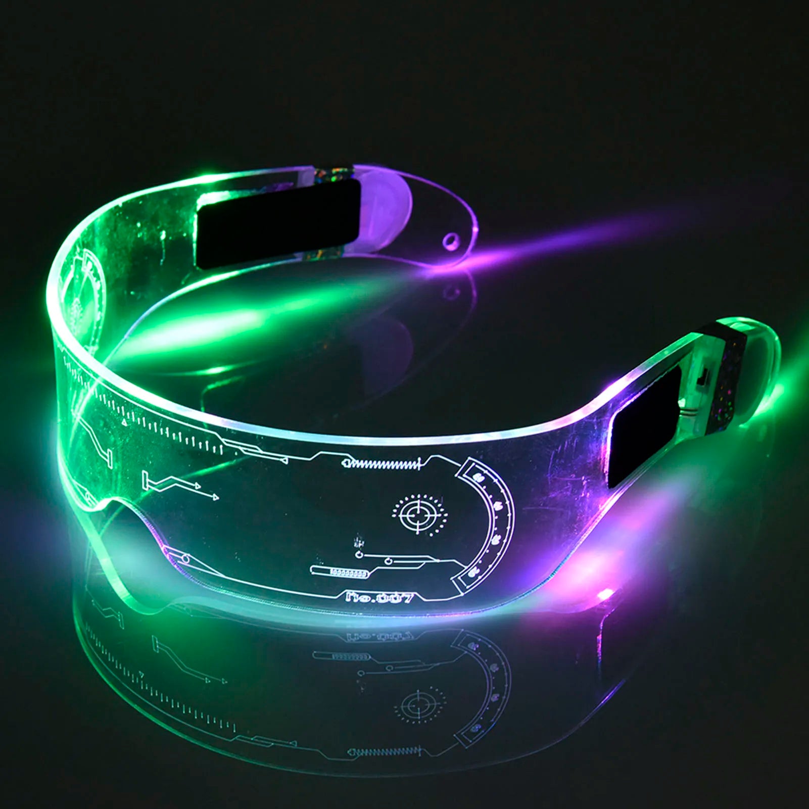 Wholesale Luminous LED Glasses Light up Glasses LED Colorful Rave Costume Party Decor DJ Sunglasses Bar KTV Christmas Birthday