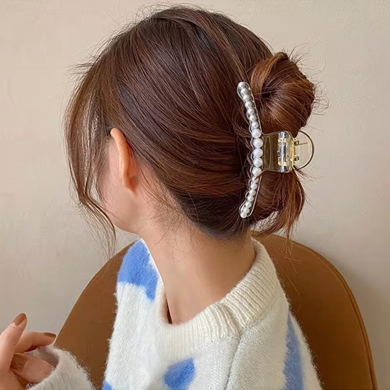 Fashion Gold Color Hollow Geometric Hair Clips Metal Hair Claw Cross Hairclip Headband Hairpin Hair Crab Women Hair Accessories