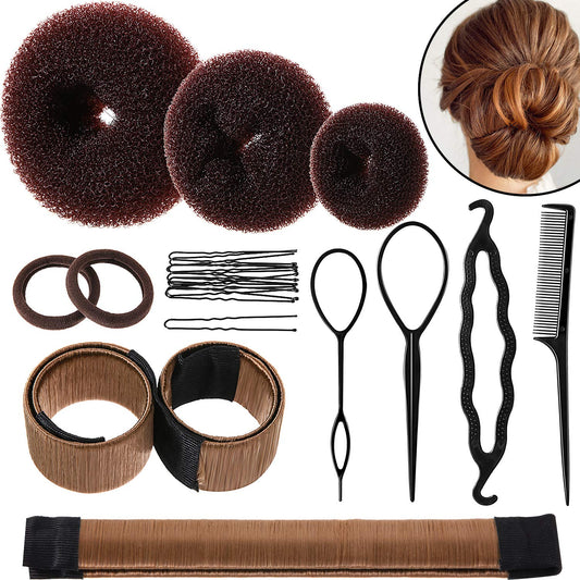 Kit De Accesorios Para El Cabello De Mujer Bricolaje Herramienta Peinado Cola