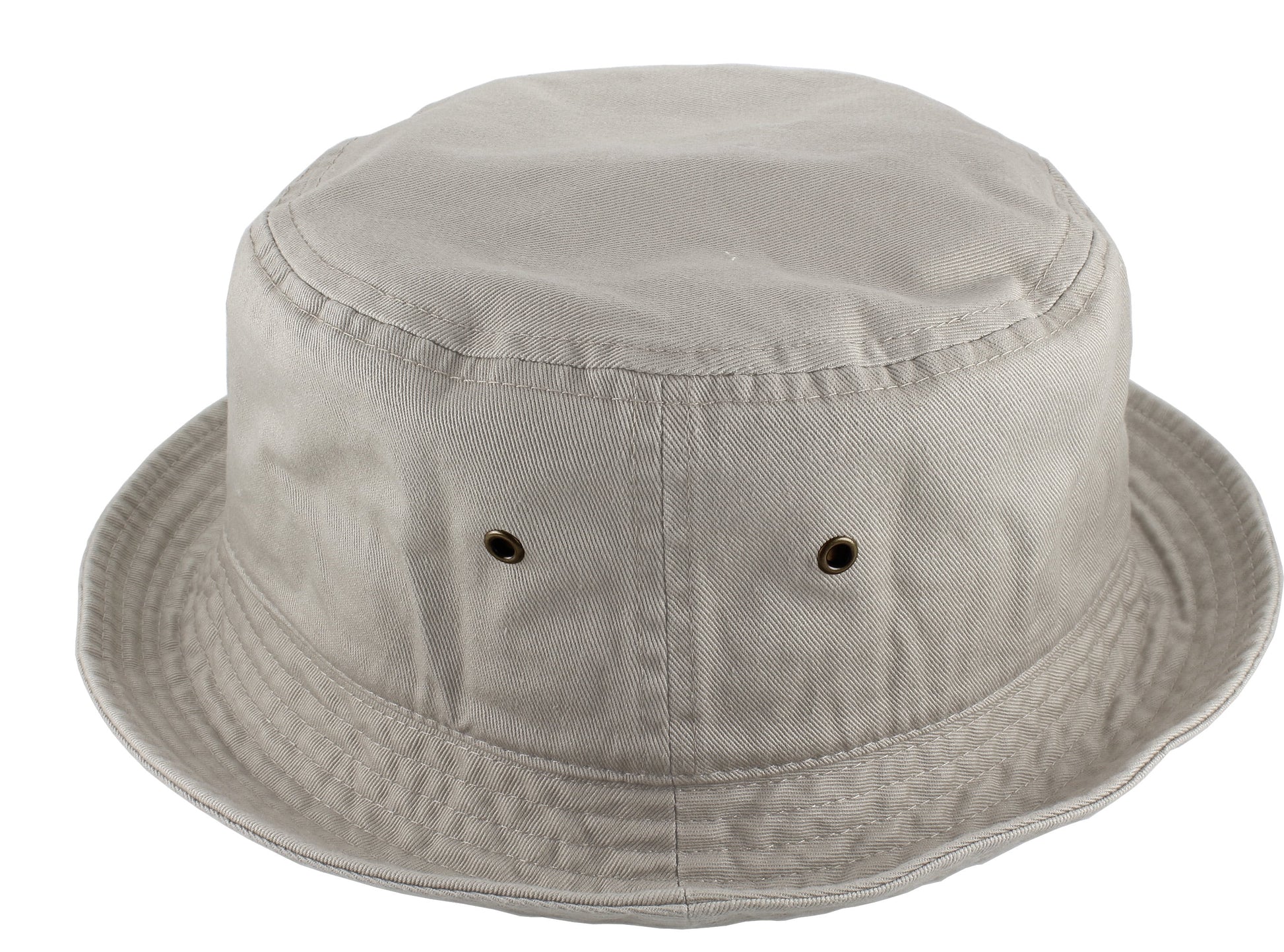 Bucket Hat 100% Cotton Packable Summer Travel Cap. Putty-S/M