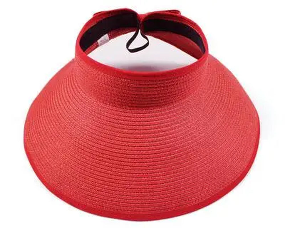 New Spring Summer Visors Cap Foldable Wide Large Brim Sun Hat Beach Hats for Women Straw Hat Wholesale Chapeau