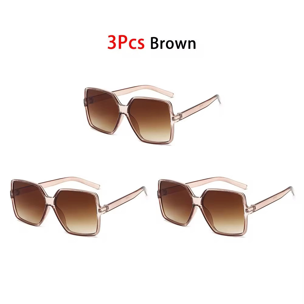 Oversized Square Sunglasses for Women and Men UV Protection Eyeglasses Retro Big Frame Sun Glasses Fashion Shades