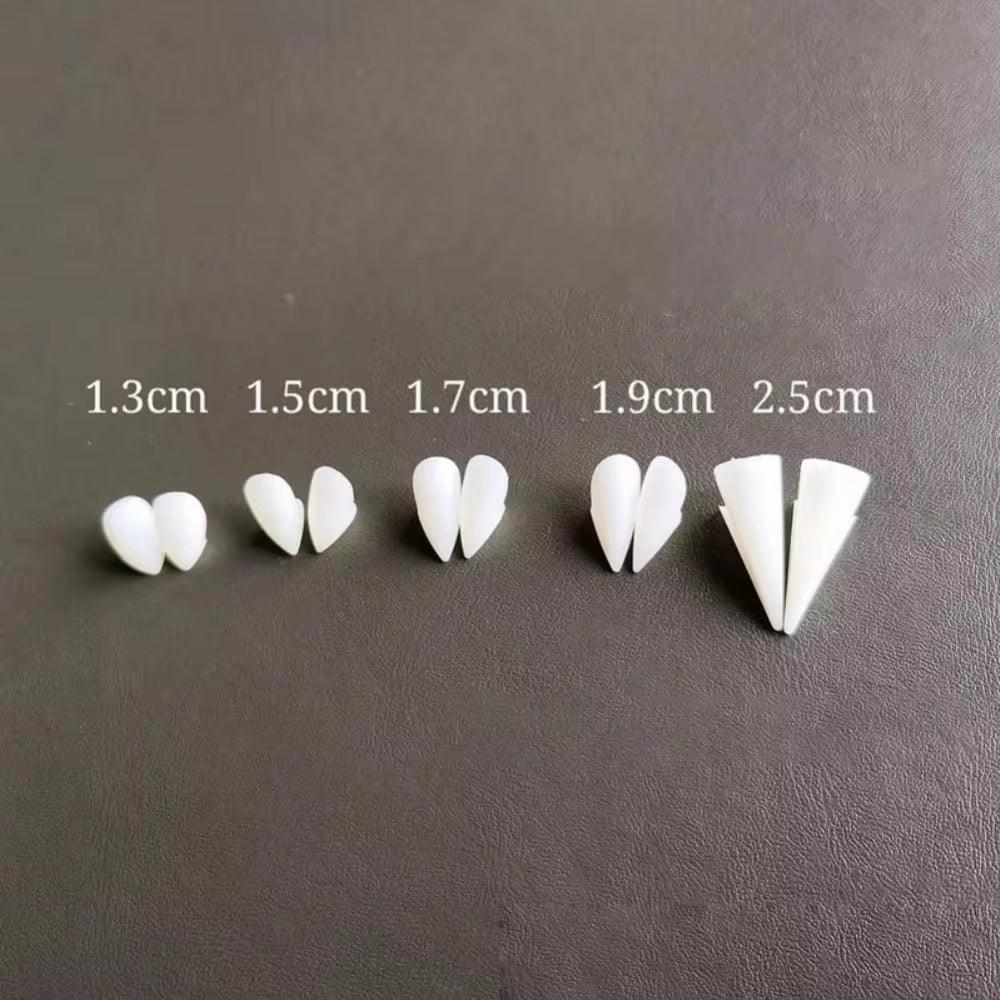 Halloween Decoration Vampire Teeth Fangs Dentures Props Halloween Cosplay Props False Fangs with Solid Glue Halloween Props